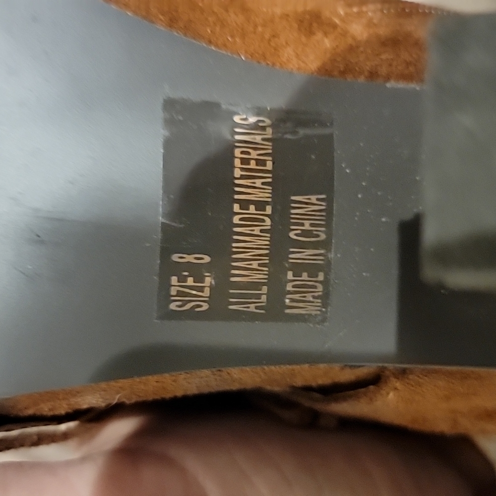 Brown Faux Suede Bootie With Fringe - image 7